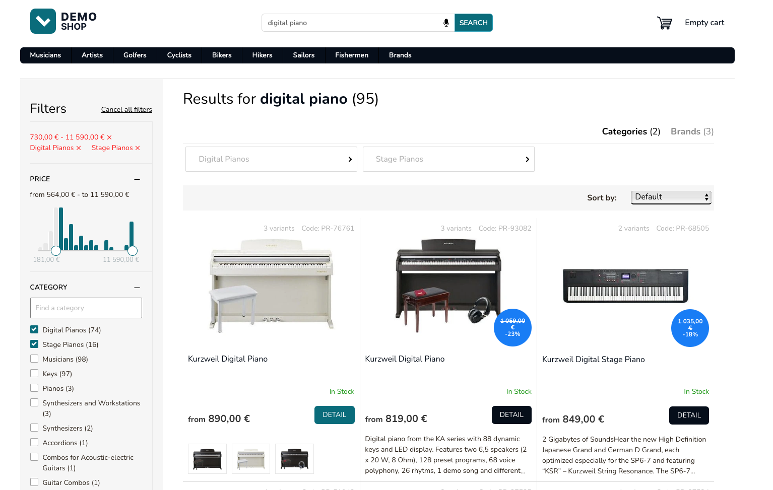 SERP filter combination