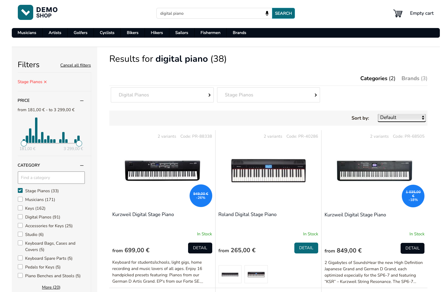 SERP filter selected